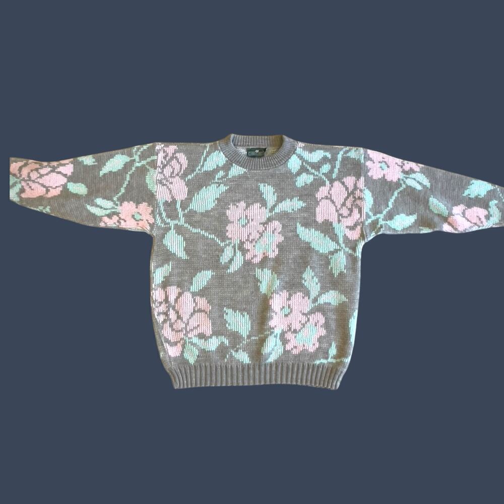 Cabin Creek 80s / 90s Vintage Floral Sweater small